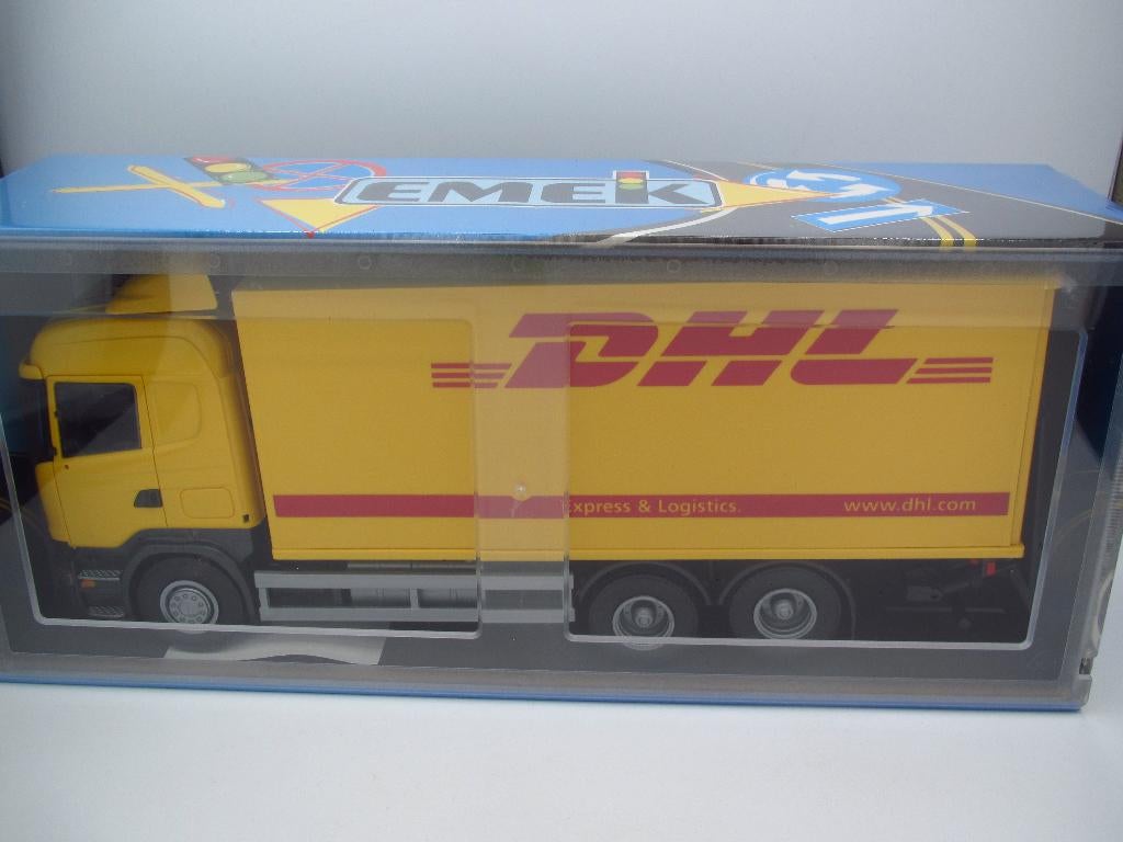 Emek - 89509 Scania R730 Bakwagen DHL in doos 1:25, Overige merken, Groter dan 1:32, Nieuw, Ophalen of Verzenden