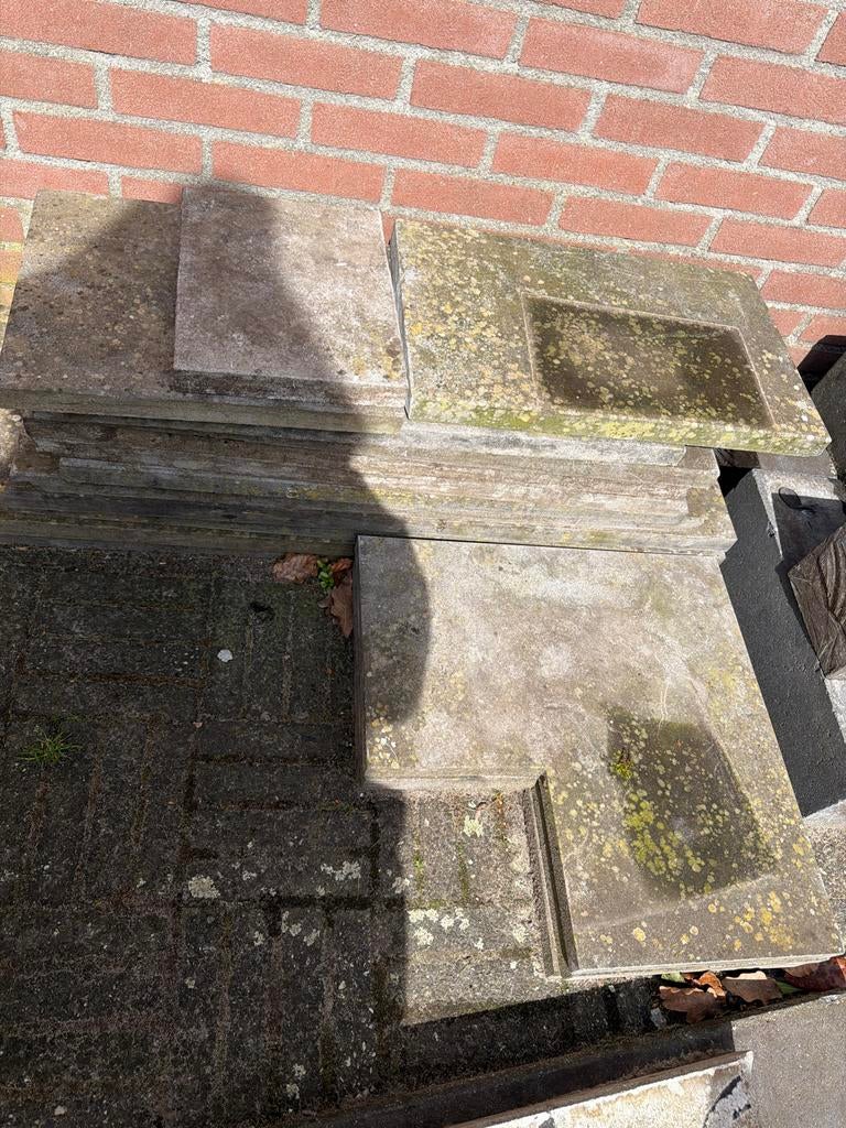 Belgisch hardsteen terrastegels, Ophalen, Gebruikt, 5 tot 10 m², Natuursteen