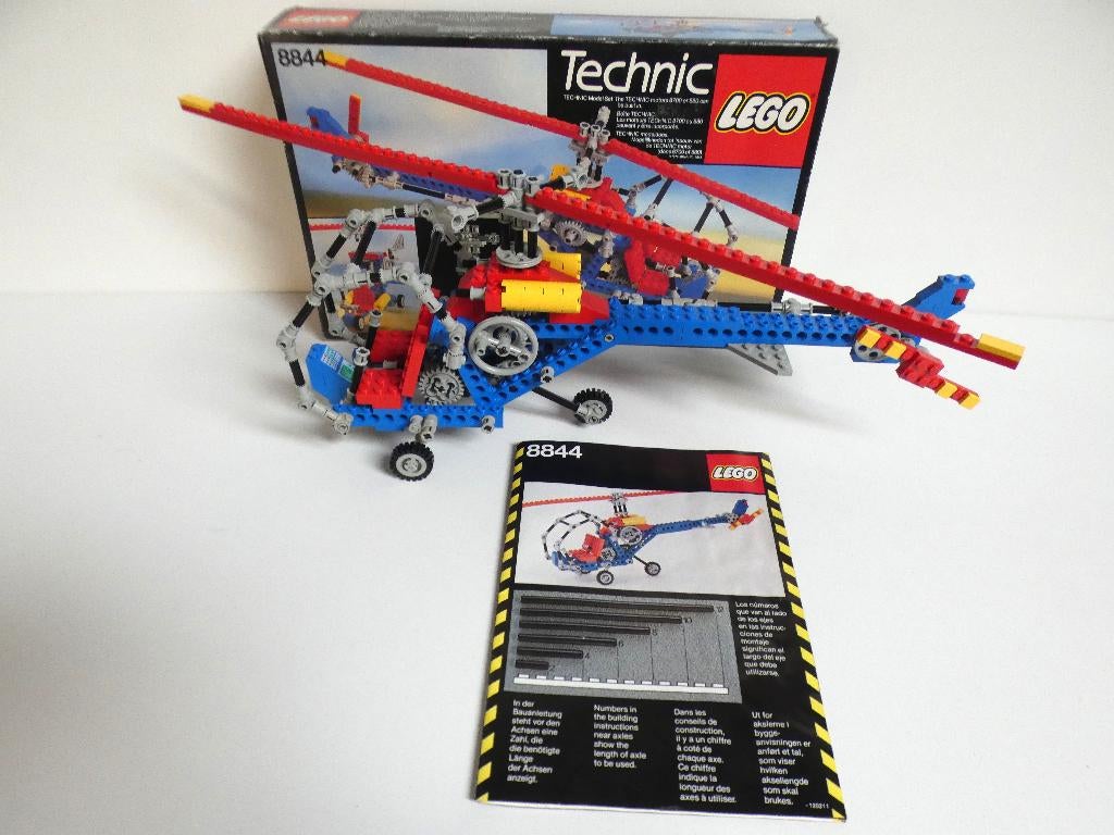 Te koop vintage Lego Technic helikopter set 8844, Compleet, Lego, Ophalen of Verzenden, Zo goed als nieuw