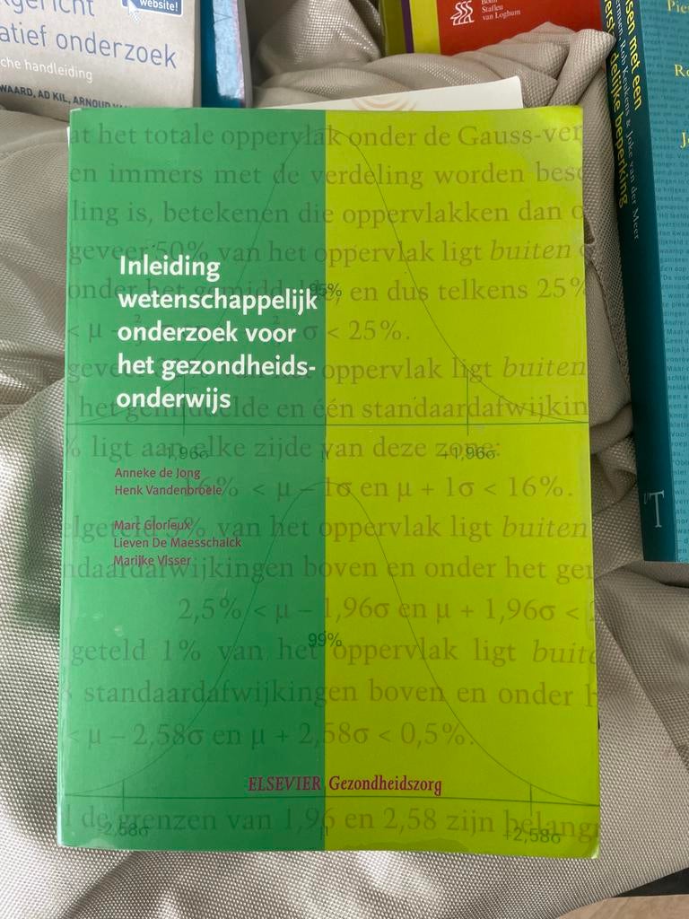 Inleiding wetenschappelijk onderzoek gezondheidsonderwijs, Boeken, Studieboeken en Cursussen, Gelezen, HBO, Gamma, Ophalen