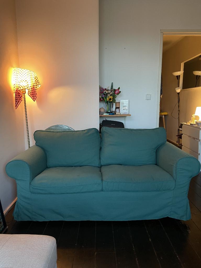 Bank IKEA EKTORP 2-zits donker groen, Huis en Inrichting, Banken | Sofa's en Chaises Longues, Ophalen, Gebruikt, Minder dan 75 cm