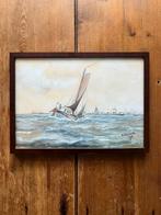 Gesigneerde aquarel H.A. Jaarsma 1965 + boek: Recht door zee, Antiek en Kunst, Kunst | Schilderijen | Klassiek, Ophalen of Verzenden