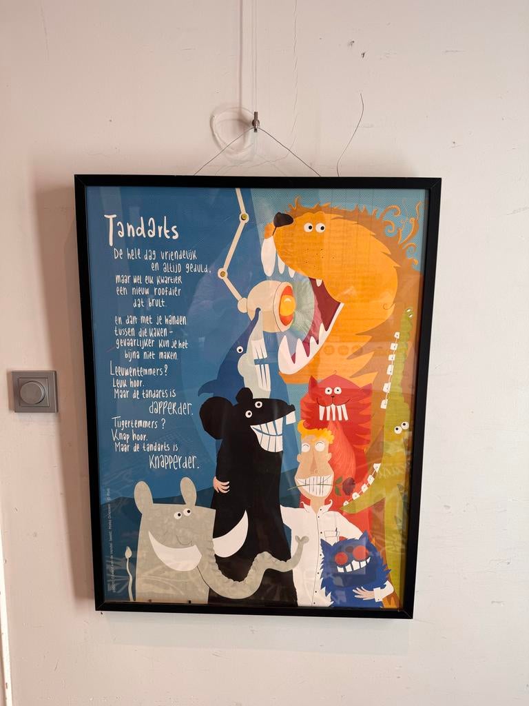 Plint Poëzieposter 'Tandarts' - Edward van de Vendel, Ophalen of Verzenden, Nieuw, Minder dan 50 cm
