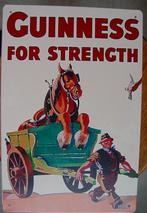 GUINNESS REKLAME -METAAL-, Ophalen of Verzenden, Gebruikt, Reclamebord, Plaat of Schild, Overige merken