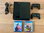 Playstation 4 + 2 controllers + 2 free games (PS4), Spelcomputers en Games, Ophalen, Zo goed als nieuw, Met 2 controllers, Original