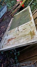 Oude houten schuifdeur, Doe-het-zelf en Verbouw, Deuren en Horren, Gebruikt, Binnendeur, Schuifdeur, 200 tot 215 cm