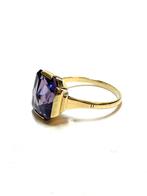 14k gouden ring met een amethist, 18 tot 19, -, -, Ophalen of Verzenden