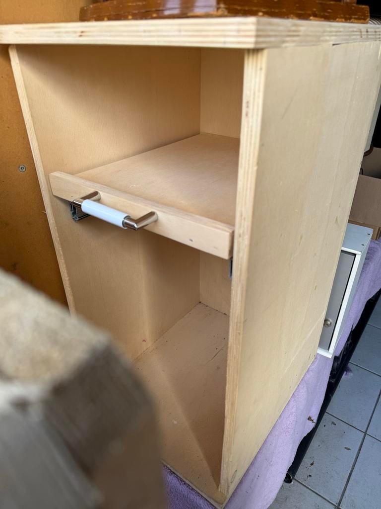 Ideaal smal kastje/ beuken, Ophalen of Verzenden, Gebruikt