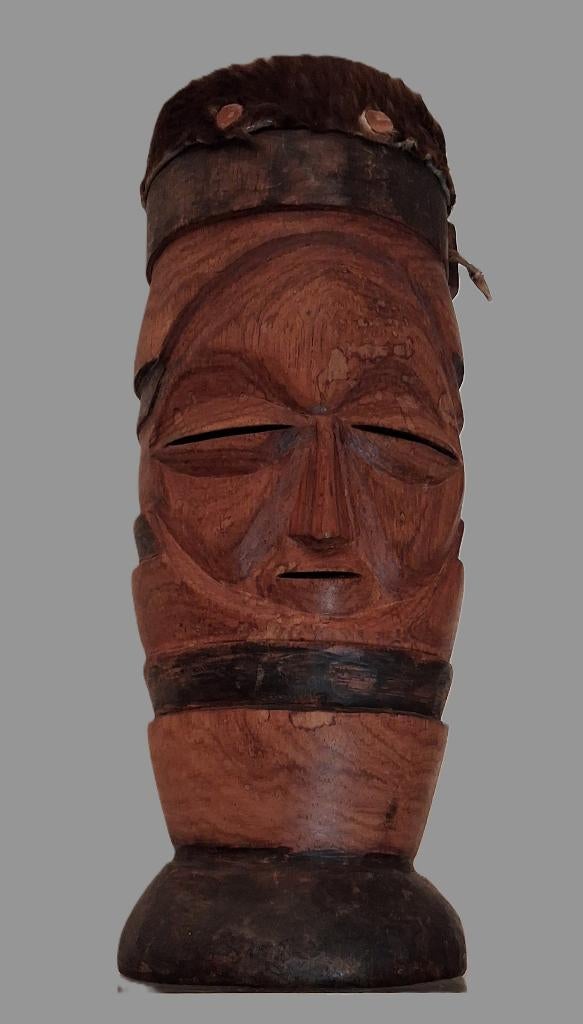 Zeldzaam Antieke Punu Trommel Gabon ca 1950, Antiek en Kunst, Ophalen of Verzenden