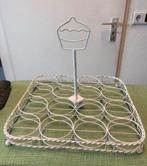 Metalen Cupcake Houder / Etagère - Wit, Huis en Inrichting, Ophalen, Gebruikt