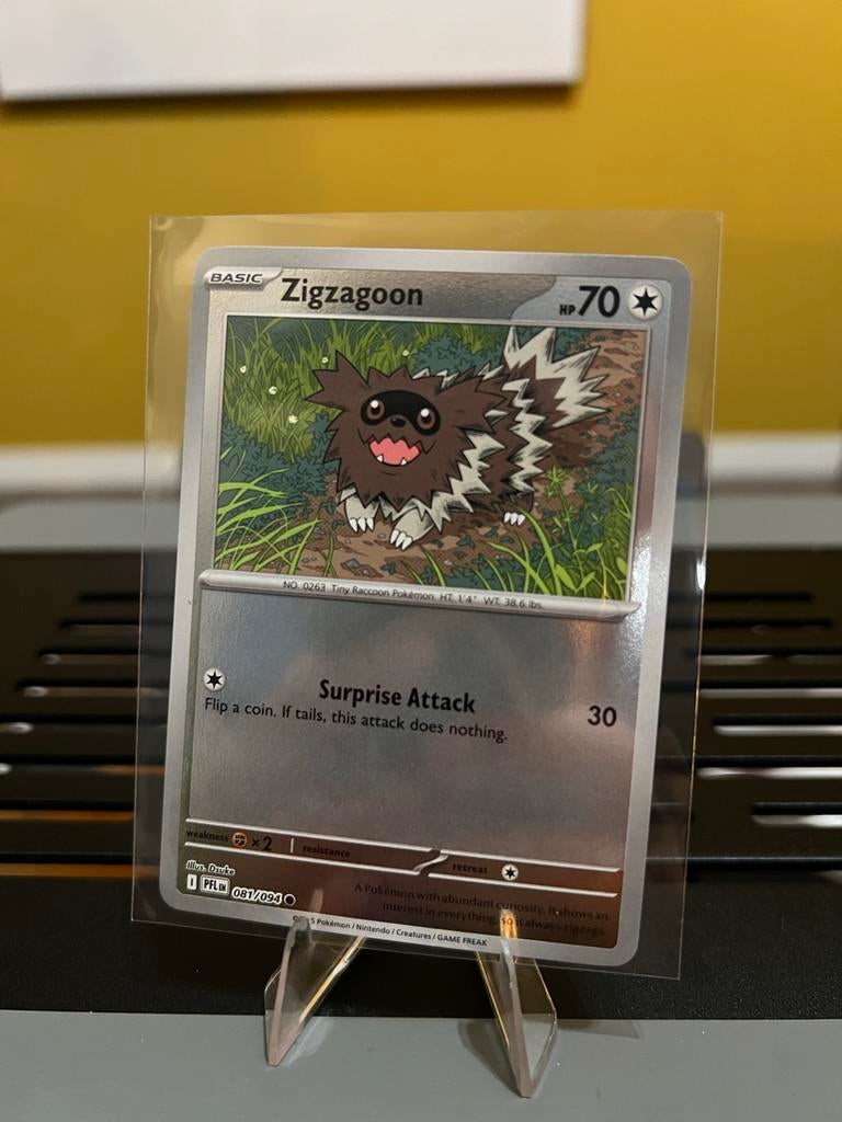 Pokémon Kaart: Zigzagoon (081/094) - Reverse Holo, Ophalen of Verzenden, Zo goed als nieuw, Losse kaart