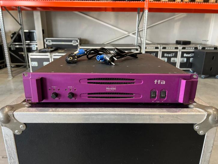 Full Fat Audio FFA-6000 2x3000W amplifier, Audio, Tv en Foto, Luidsprekers, Gebruikt, Front, Rear of Stereo speakers, 120 watt of meer