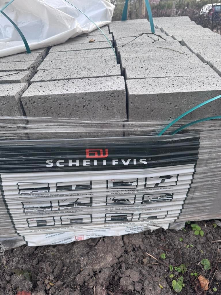 Schellevis stenen 21x7x8 cm dikformaat grijs, Tuin en Terras, Tegels en Klinkers, Ophalen, Klinkers, Nieuw, 10 m² of meer
