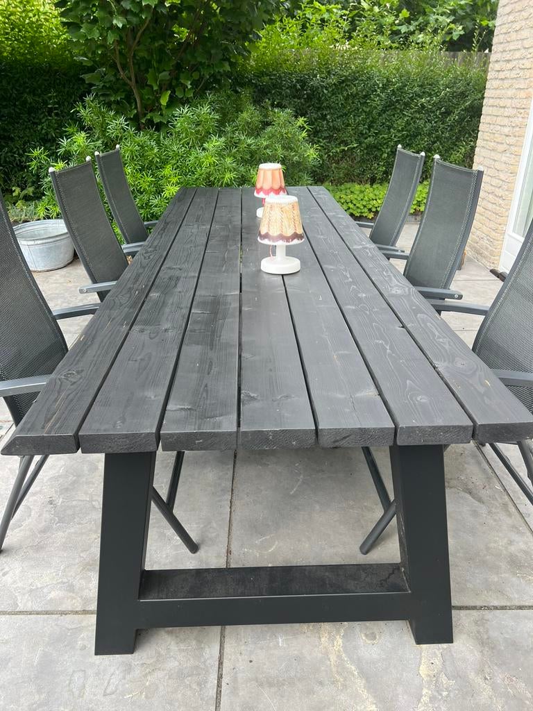 Tuintafel, Ophalen, Zo goed als nieuw, Rechthoekig, Hout