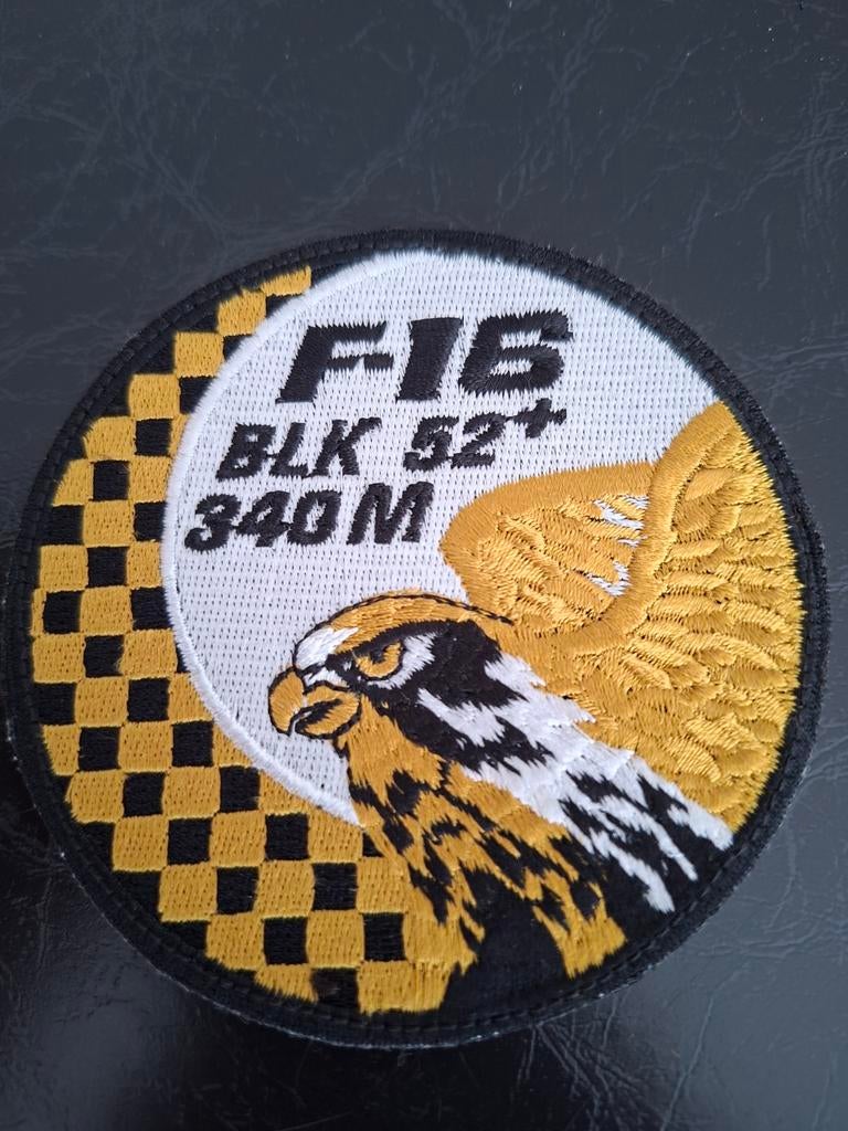 F-16 Blk 52+ HAF Griekenland 340 Mira Swirl Patch, Ophalen of Verzenden, Zo goed als nieuw, Patch, Badge of Embleem