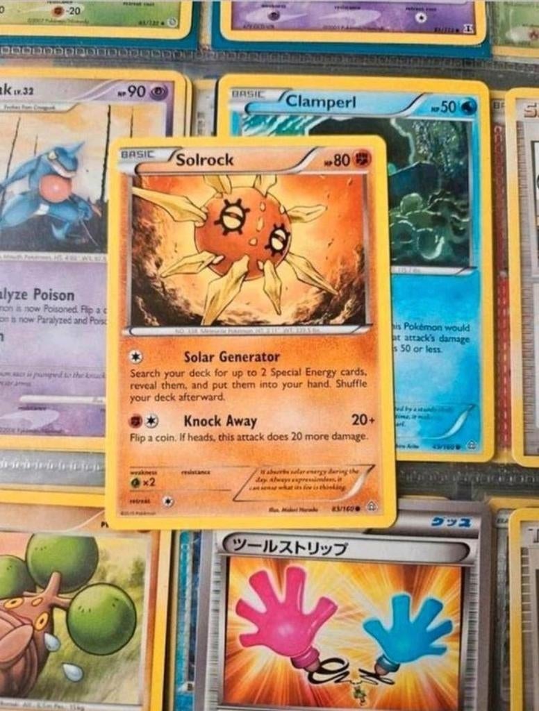 Solrock 83/160 XY Primal Clash pokemon kaart nm, Ophalen of Verzenden, Zo goed als nieuw, Losse kaart