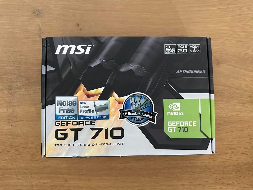 Nieuwe videokaart geforce GT 710 2GD3H LP, GDDR3, HDMI, Ophalen of Verzenden, Zo goed als nieuw