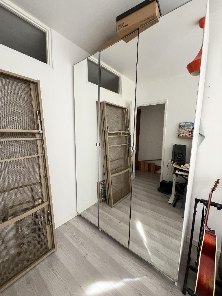 IKEA PAX kast 150x236 cm met spiegeldeuren, Gebruikt, 200 cm of meer, 50 tot 100 cm, 50 tot 75 cm