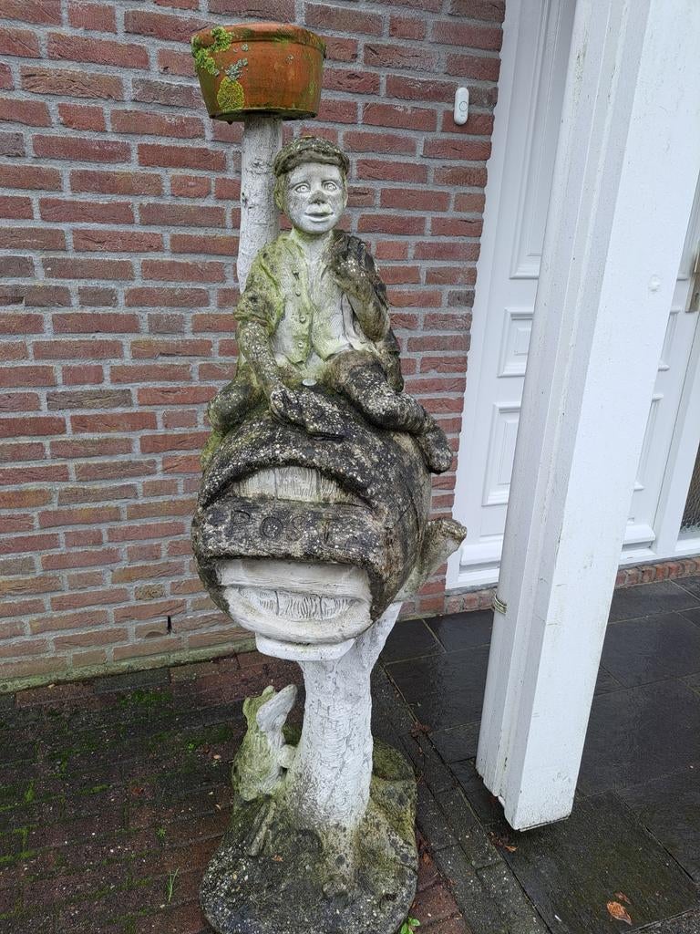 Betonnen brievenbus met beeldje, Tuin en Terras, Brievenbussen, Ophalen of Verzenden