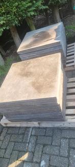 40m2 blauwsteen terrastegels 80x80cm 3cm dik te koop, Ophalen, Gebruikt, Beton, Terrastegels