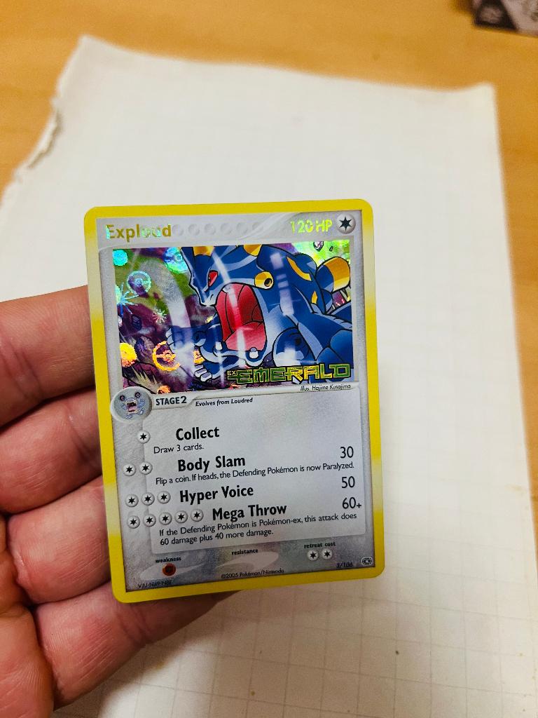 Exploud 3/106 Stamped Ex Emerald Pokemon, Verzenden, Zo goed als nieuw, Losse kaart, Foil