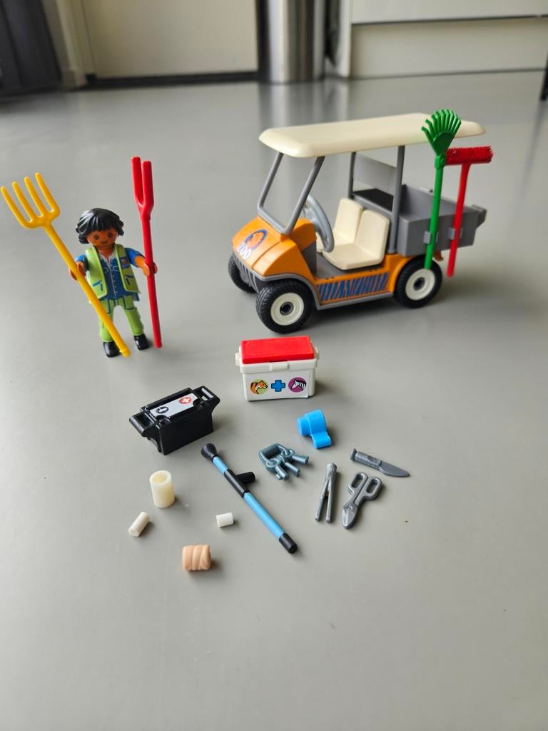Playmobil 6638 dierenverzorger met golfkar, Ophalen of Verzenden