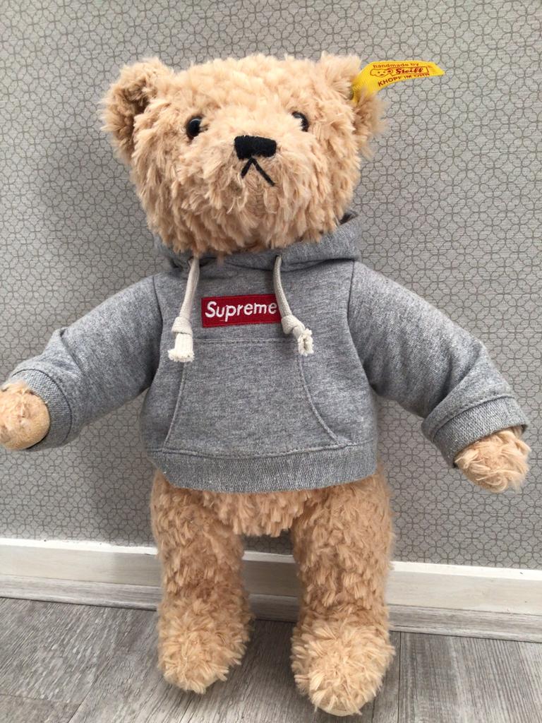 Steiff x supreme box logo teddybeer rep, Ophalen, Nieuw, Stoffen beer, Steiff