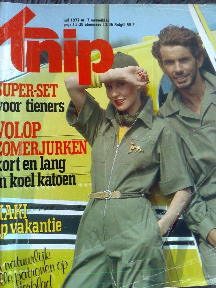 Knipmode kledingpatronen juli nr. 7 / 1977, Hobby en Vrije tijd, Kledingpatronen, Zo goed als nieuw, Vrouw, Knipmode, Verzenden