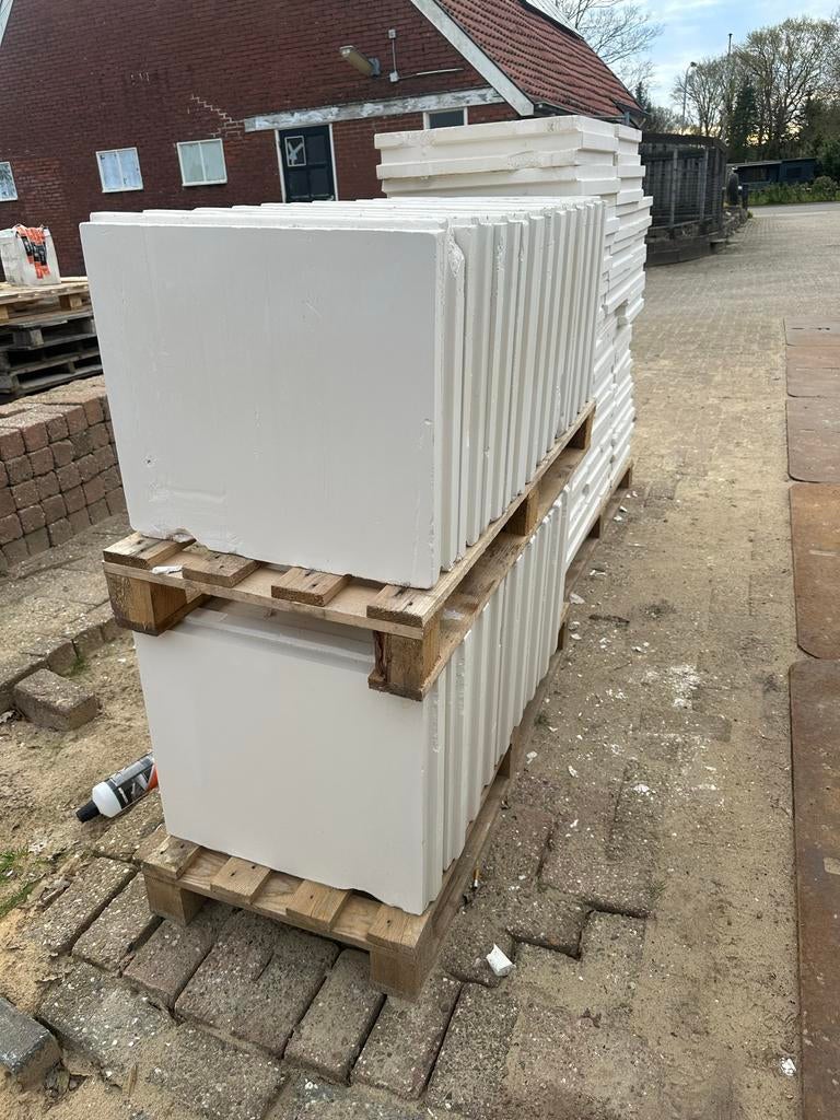 Gibo/gips blokken 450x500x100 mm - ca. 13 m2 incl. Zak lijm, Doe-het-zelf en Verbouw, Gebruikt, Overige typen, Ophalen of Verzenden