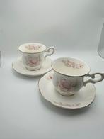 2x Royal Canterbury kop en schotel met bloemmotief, Huis en Inrichting, Keuken | Servies, Gebruikt, Ophalen of Verzenden, Overige stijlen