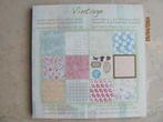 NIEUW papier VINTAGE paperpad PASTEL 12 DESIGNS groen Lente, Ophalen of Verzenden, Nieuw, Overige thema's, Overige typen