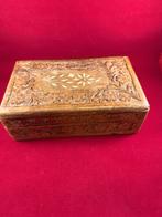 Teakhouten kistje bewerkt uit Indonesië - sieradenkistje, Ophalen of Verzenden
