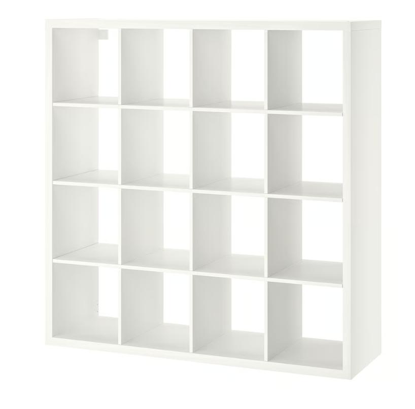 Ikea kallax 16 vakken, Ophalen, Met plank(en), Gebruikt, 100 tot 150 cm