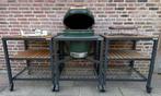Big Green Egg, compleet met mobiele tafels en alle opties!, Ophalen, Zo goed als nieuw, Houtskool, Vrijstaand