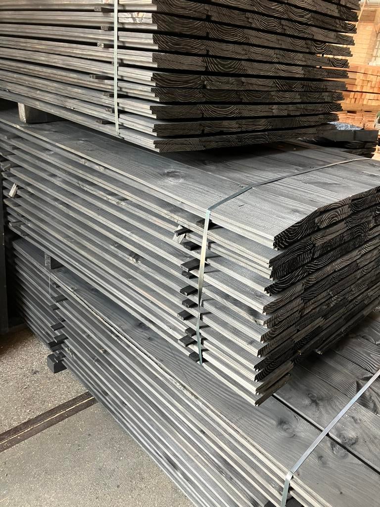 Douglas zweeds rabat zwart geimpregneerd div lengtes, Ophalen, Nieuw, 250 cm of meer, Planken