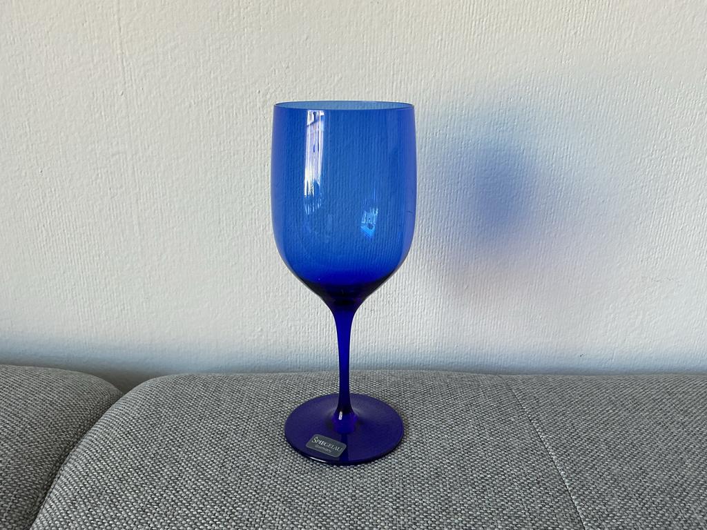 Sprechglau Germany Blauw Wijnglas, Ophalen of Verzenden, Zo goed als nieuw