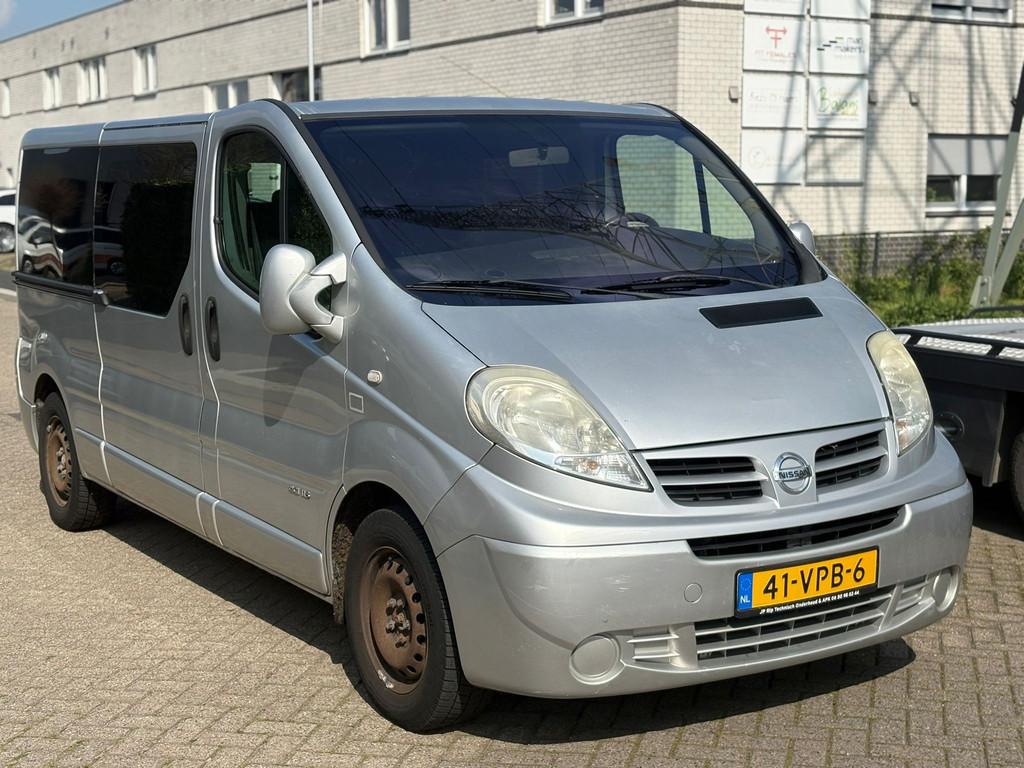 Nissan Primastar 115.29 2.0 dCi 350L Dubbel cabine | Airco |, Auto's, Bestelauto's, Stof, Zwart, Origineel Nederlands, Bedrijf