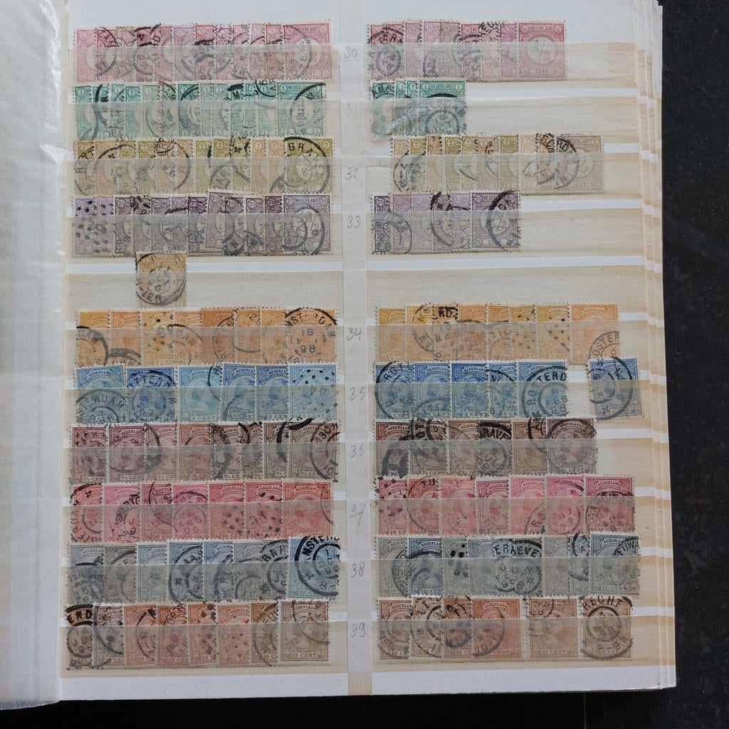 Partijtje oude postzegels Nederland 1876-1899 in aantallen, Postzegels en Munten, Postzegels | Nederland, Ophalen of Verzenden