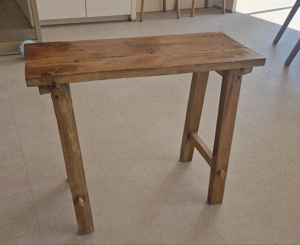 Houten bankje woods, Ophalen, 25 tot 50 cm, Rechthoekig