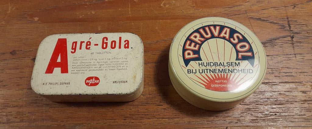 2 Vintage blikjes zie foto's, Ophalen of Verzenden