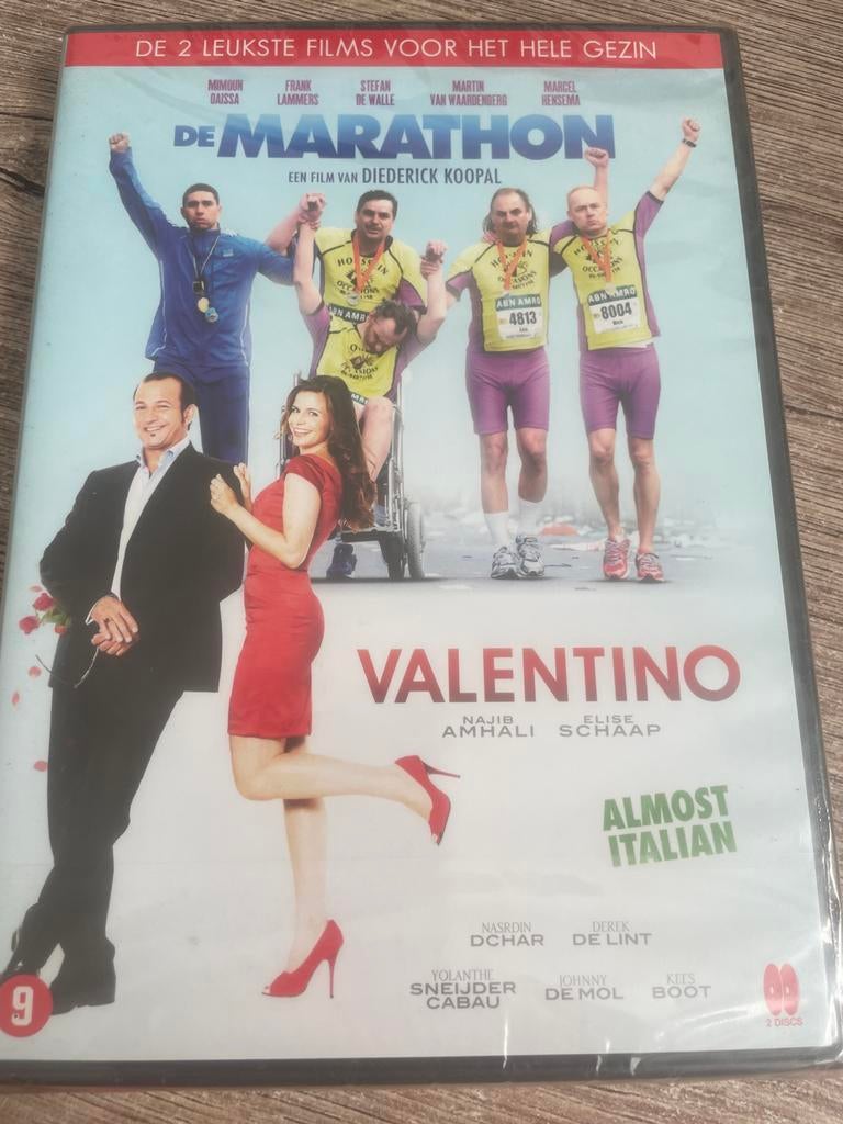 De Marathon & Valentino DVD - 2 Leuke Films, Vanaf 9 jaar, Ophalen of Verzenden, Nieuw in verpakking, Romantische komedie