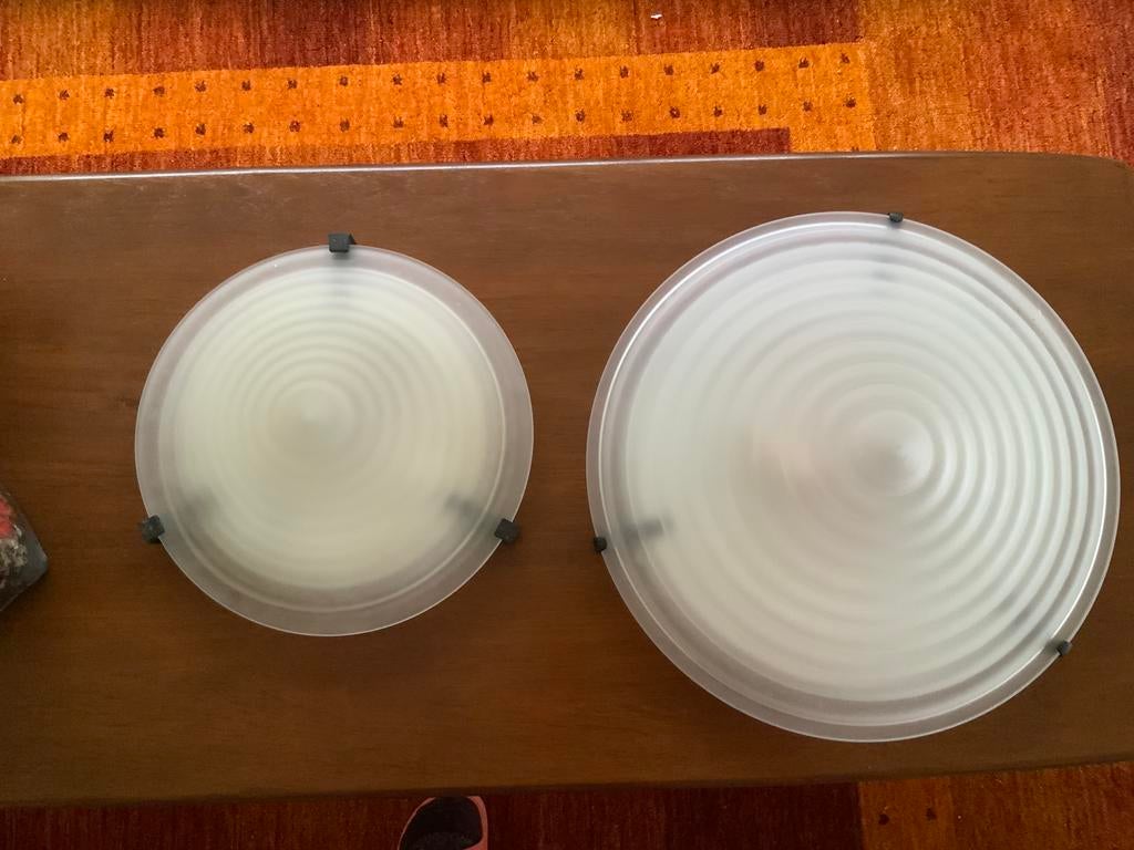 Twee piramide plafondlampen plafonnière, Ophalen of Verzenden, Zo goed als nieuw