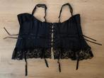 K!SS ME zwarte corset incl. jarretels mt. M zgan, Ophalen of Verzenden, Zwart, Body of Korset