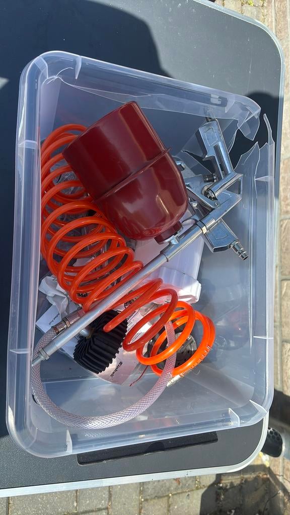 Luchtset voor compresser, 100 liter of meer, Ophalen of Verzenden, Zo goed als nieuw, Minder dan 200 liter/min