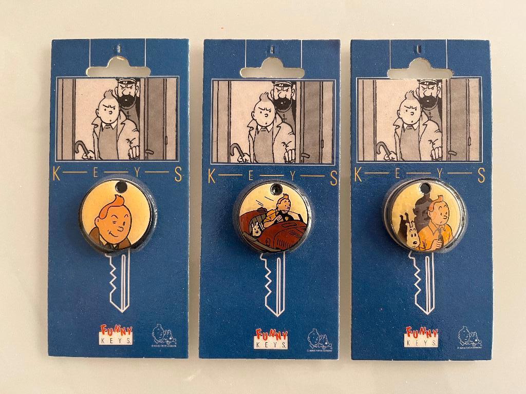 Kuifje - 3 funny keys, Ophalen of Verzenden, Kuifje, Nieuw, Beeldje of Figuurtje