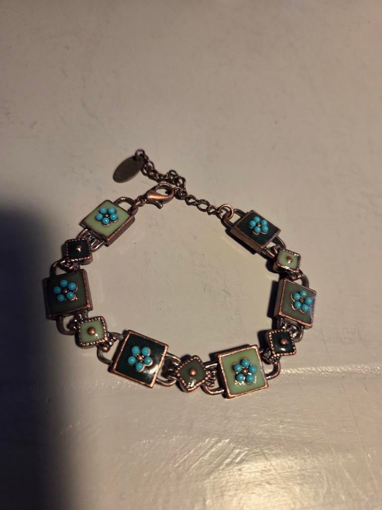 oude cloisonne armband, Verzenden, Zo goed als nieuw, Bruin, Overige materialen
