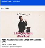 2x Alex Warren Tickets Antwerpen 18 April Zitplaatsen, Tickets en Kaartjes, Twee personen, April