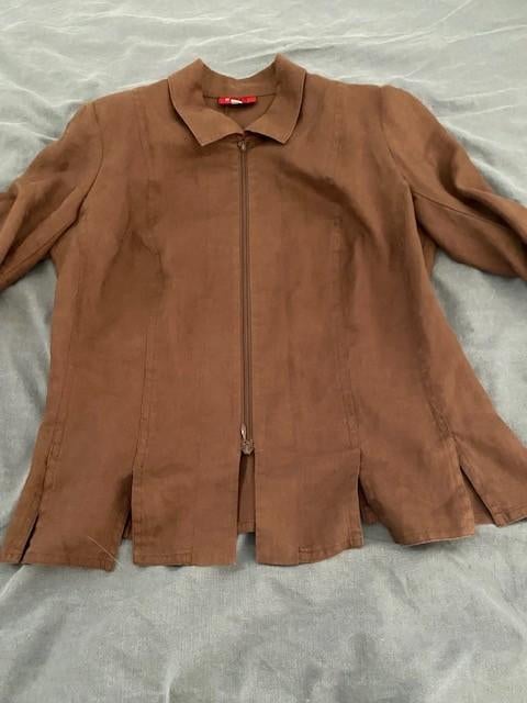 Bruine blazer Edgar Vos maat 36, Bruin, Zo goed als nieuw, Jasje, Maat 36 (S)