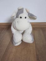 Tiamo Collection lichtgrijs-roomwit badstof zachte koe knuff, Ophalen of Verzenden, Nieuw, Koe