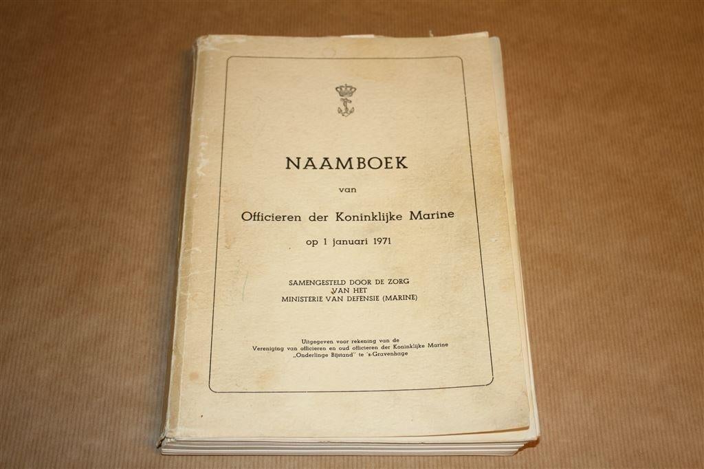 Naamboek Officieren Kon. Marine 1971., Verzamelen, Militaria | Algemeen, N.v.t., N.v.t., Ophalen of Verzenden, Nederland
